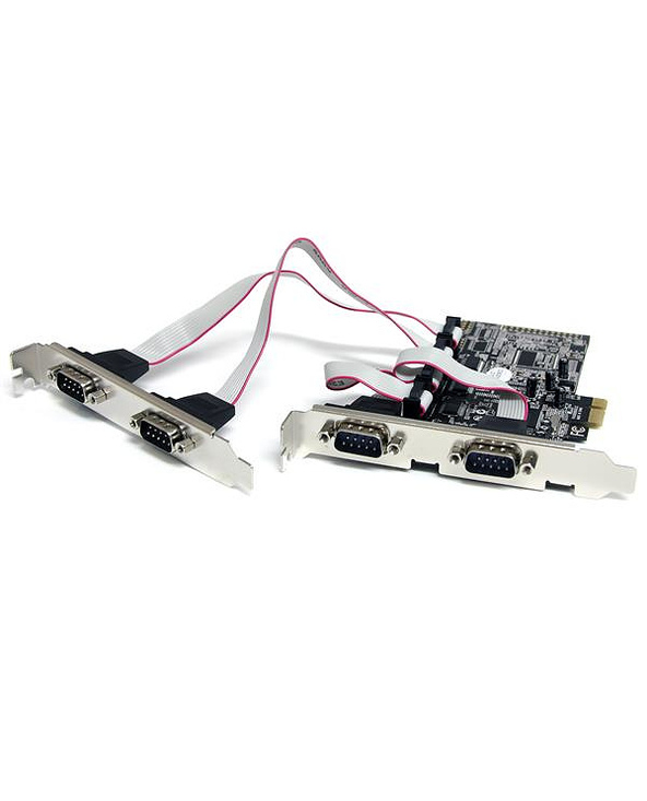 StarTech.com Carte PCI Express avec 4 Ports DB-9 RS232 - Adaptateur PCIe Série - UART 16550
