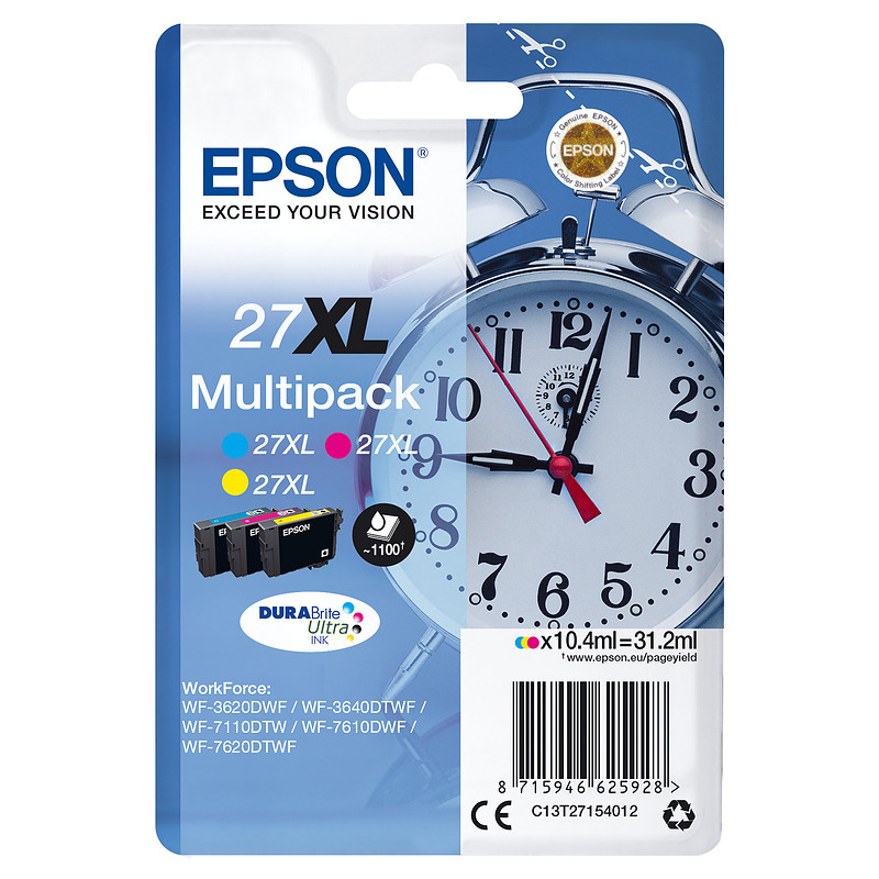 Epson Alarm clock Multipack "Réveil" 27XL - Encre DURABrite Ultra C,M,J