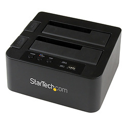StarTech.com Duplicateur de Disque Dur à 2 Baies, Cloneur/Copieur Autonome USB 3.0 (5 Gbps) / eSATA vers 2,5/3,5" SATA III HDD/S