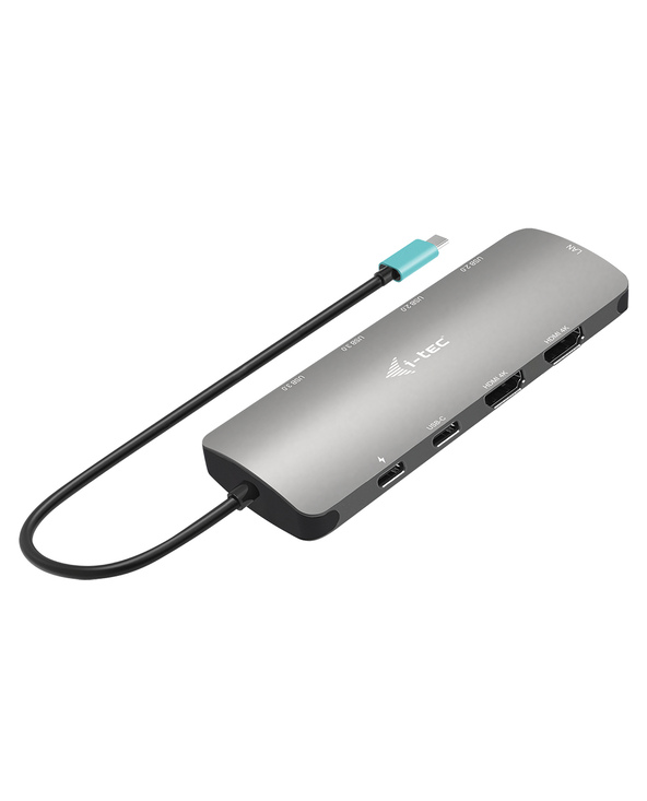 i-tec Metal USB-C Nano 2x Display Docking Station with PD 100 W + Charger 112W