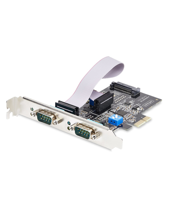 StarTech.com Carte Série PCI Express à 2 Ports - Adaptateur/Carte PCIe à 2 Ports vers RS232/RS422/RS485 (DB9), Support Bas-Profi