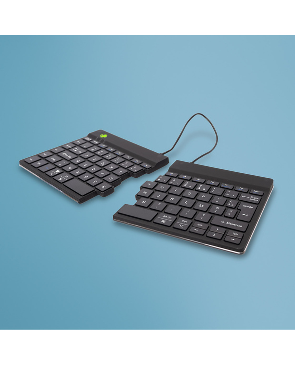 R-Go Tools Clavier ergonomique R-Go Split Break avec logiciel de pause, clavier ergonomique divisé, AZERTY (FR), bluetooth, noir