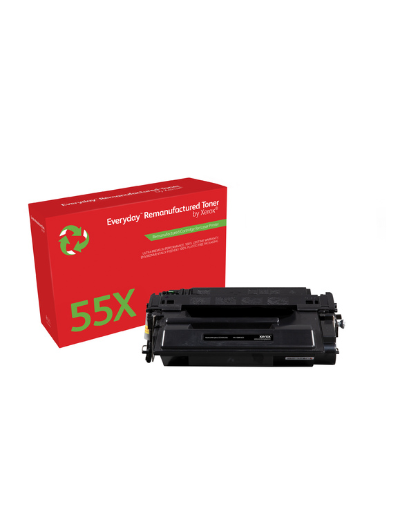 Everyday Toner remanufacturé Mono  de Xerox compatible avec HP 55X (CE255X), Grande capacité