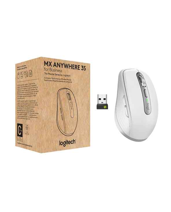 Logitech MX Anywhere 3S for Business souris Bureau Droitier RF sans fil + Bluetooth Laser 8000 DPI