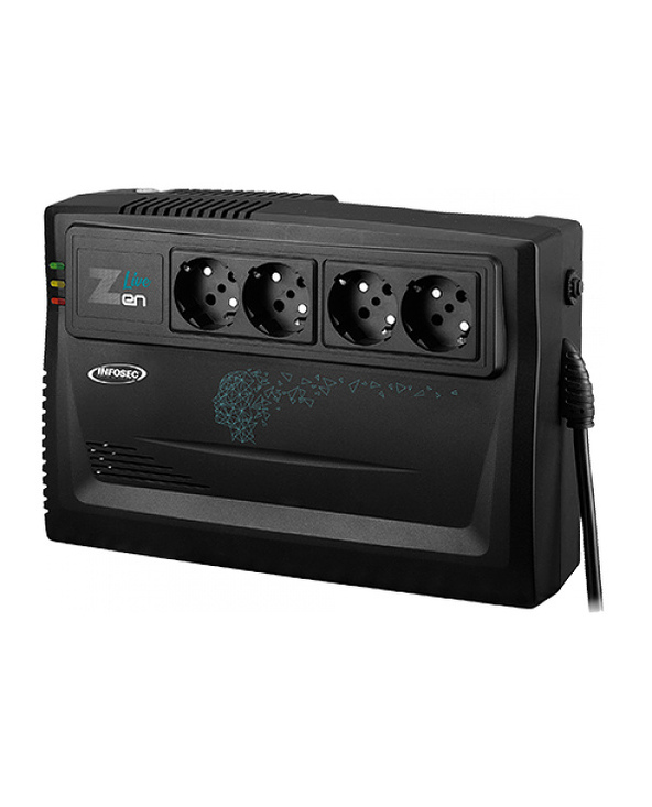 Infosec Zen Live 800 alimentation d'énergie non interruptible Interactivité de ligne 0,8 kVA 480 W 4 sortie(s) CA