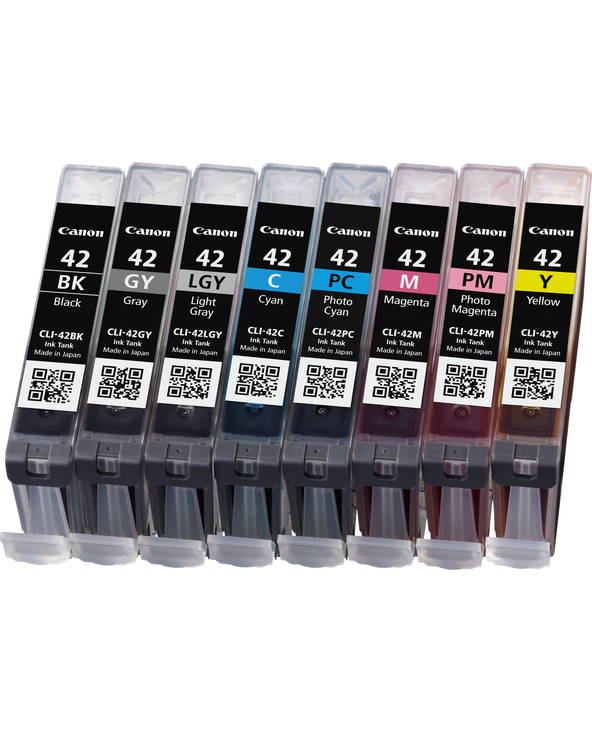 Canon Multipack de 8 cartouche d'encre CLI-42 BK/GY/LGY/C/M/Y/PC/PM