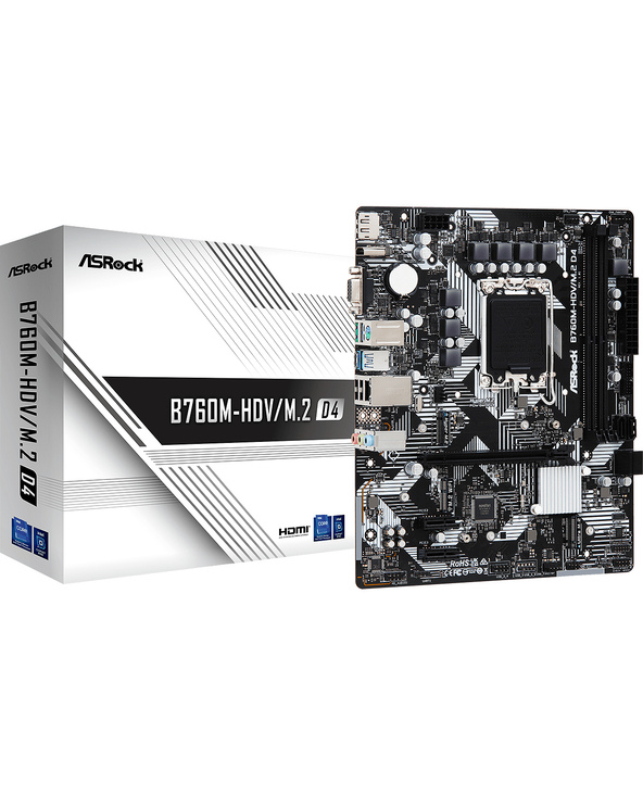 Asrock B760M-HDV/M.2 D4 Intel B760 LGA 1700 micro ATX