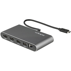 StarTech.com Mini Dock Thunderbolt 3 - Station d'Accueil Portable pour Deux Écrans avec HDMI 4K 60Hz, 2 x Hub USB-A (3.0/2.0), G