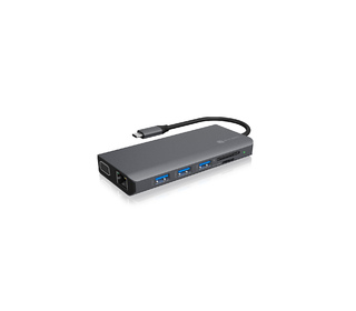 ICY BOX IB-DK4070-CPD Avec fil USB 3.2 Gen 1 (3.1 Gen 1) Type-C Anthracite, Noir