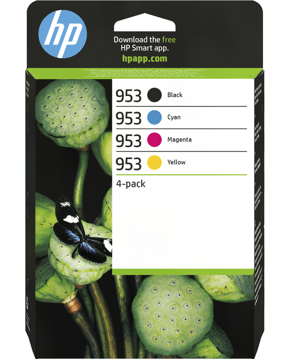 HP 953 Pack de 4 cartouches d'encre Noir/Cyan/Magenta/Jaune authentiques
