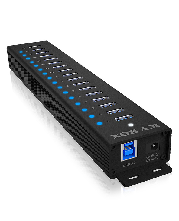 ICY BOX IB-HUB1717-U3 USB 3.2 Gen 1 (3.1 Gen 1) Type-A 5000 Mbit/s Noir