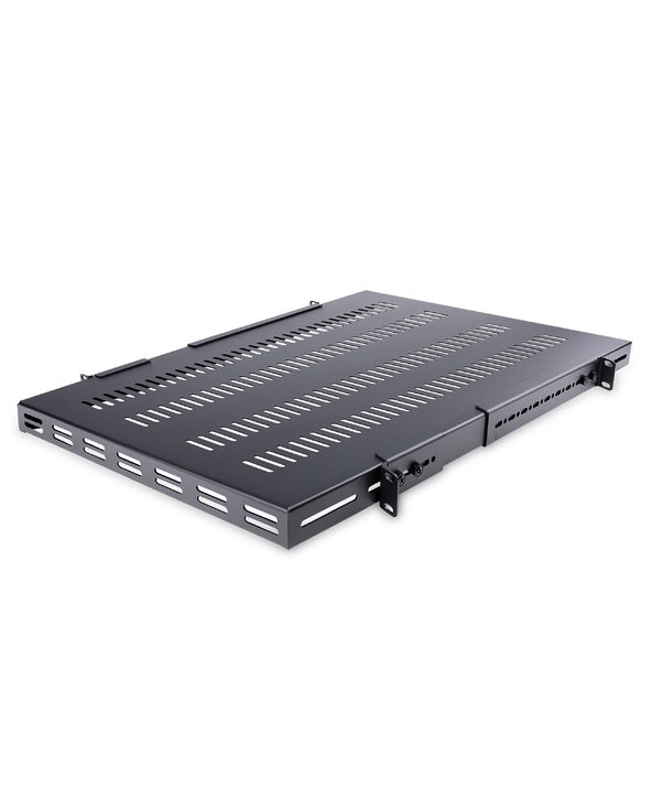 StarTech.com Étagère Réglable et Ventilée pour Montage en Rack de Serveur 1U - 150kg - Profondeur de Montage Réglable de 49,5 à 