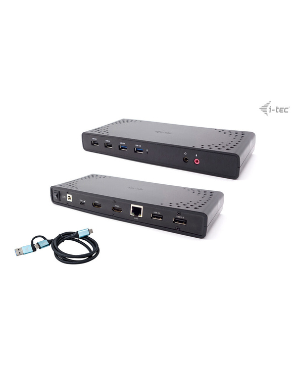 i-tec USB 3.0 / USB-C / Thunderbolt Dual Display Docking Station + Power Delivery 100W