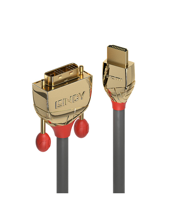 Lindy 36199 câble vidéo et adaptateur 15 m HDMI Type A (Standard) DVI-D Or