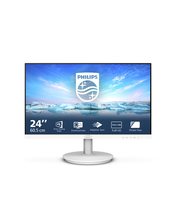 Philips V Line 241V8AW/00 23.8" LCD Full HD Blanc