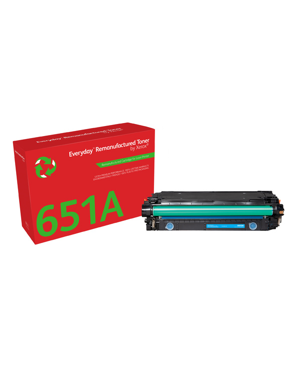 Everyday Toner Cyan  de Xerox compatible avec HP 651A/ 650A/ 307A (CE341A/CE271A/CE741A), Capacité standard