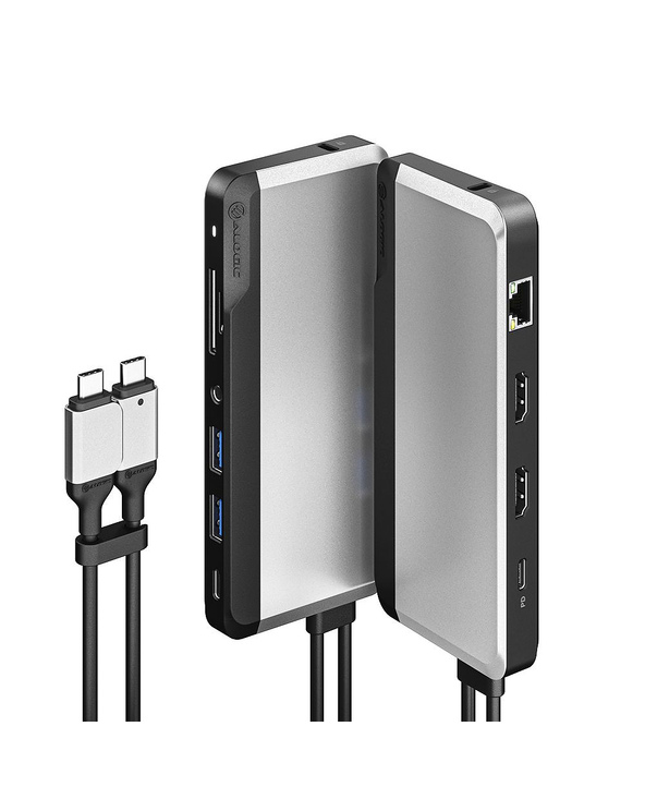ALOGIC U2CSH-SGR station d'accueil Avec fil USB 3.2 Gen 1 (3.1 Gen 1) Type-C Noir, Argent
