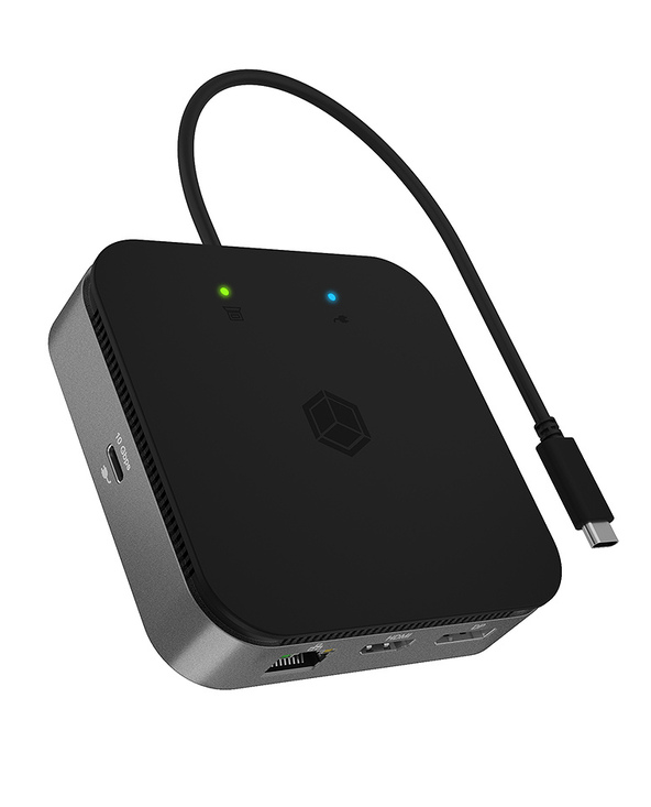 ICY BOX IB-DK408-C41 Avec fil USB4 Anthracite