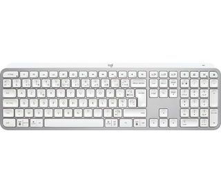 Logitech MX Keys S clavier Universel RF sans fil + Bluetooth AZERTY Français Aluminium, Blanc