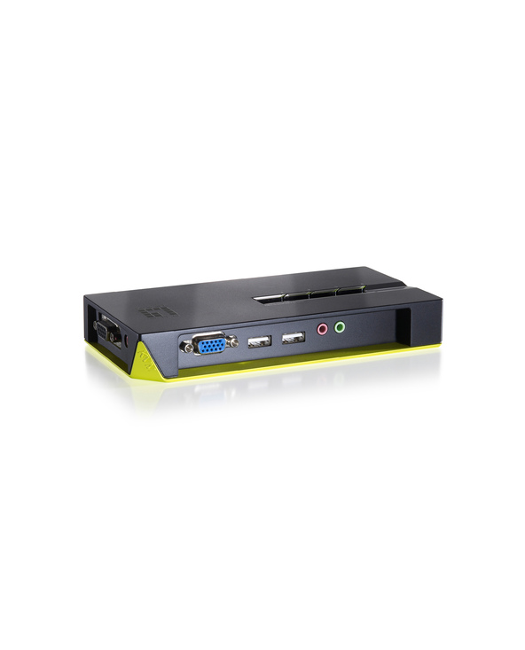LevelOne KVM-0421 commutateur écran, clavier et souris Noir, Vert