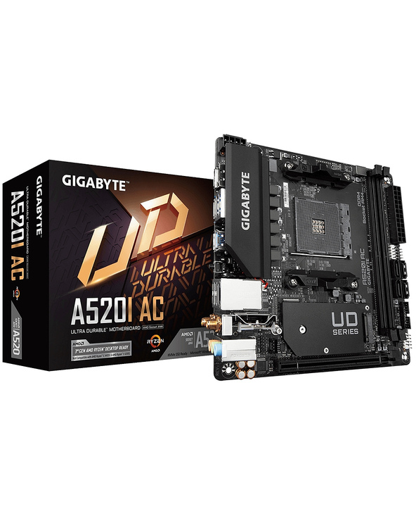 Gigabyte A520I AC carte mère AMD A520 Emplacement AM4 mini ITX