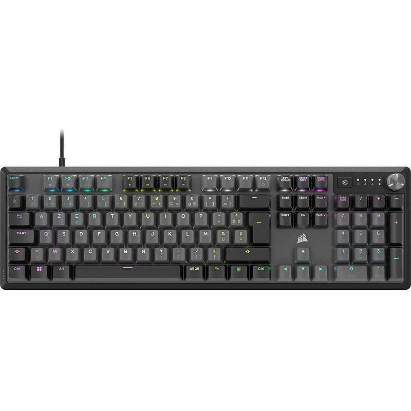 Corsair K70 CORE RGB clavier Jouer USB AZERTY Français Gris