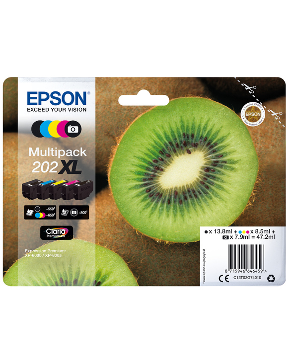 Epson Kiwi Multipack 5-colours 202XL Claria Premium Ink