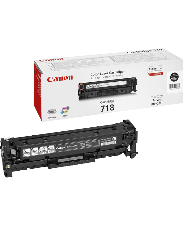 Canon CRG-718 Bk Cartouche de toner 1 pièce(s) Original Noir