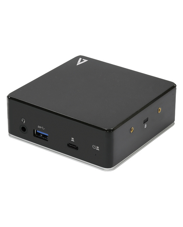 V7 Station d’accueil USB-C universelle avec double port HDMI, ensemble prises audio 3,5 mm, Gigabit Ethernet, 3 ports USB 3.1 et