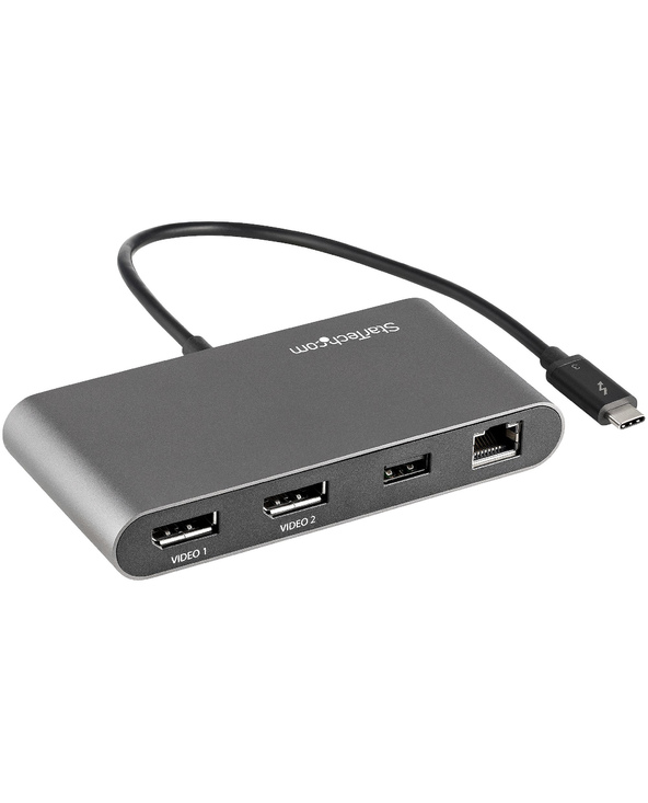 StarTech.com Mini Station d'Accueil Thunderbolt 3 - Dock Portable pour Deux Écrans avec DP 4K 60Hz, 1x hub USB-A (USB 3.0/5 Gbps