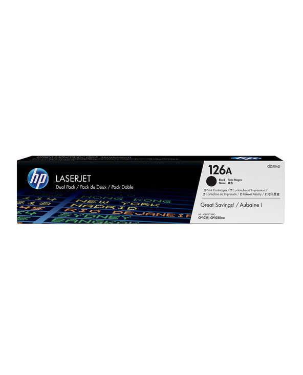 HP 126A pack de 2 toners LaserJet noir authentiques