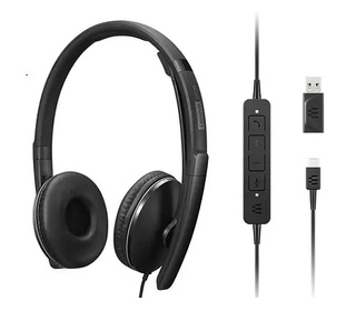 Lenovo 4XD1M39029 écouteur/casque Avec fil Arceau USB Type-C Noir