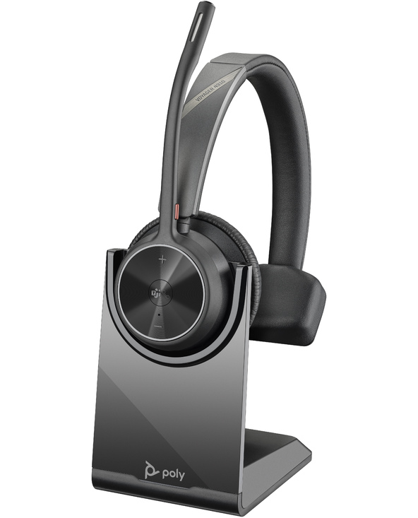 POLY Micro-casque Voyager 4310-M certifié Microsoft Teams USB-C + dongle BT700 + base de chargement