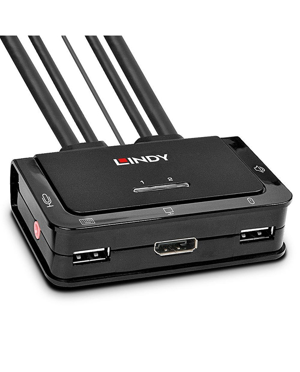 Lindy 42344 commutateur écran, clavier et souris Grille de montage Noir