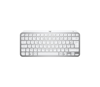 Logitech MX Keys Mini for Business clavier Bureau RF sans fil + Bluetooth AZERTY Français Aluminium, Blanc