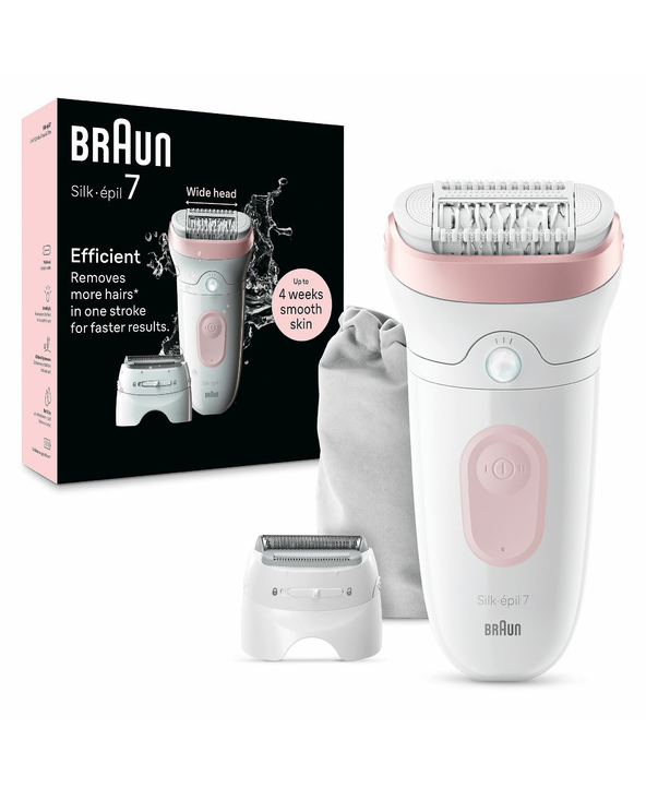 Braun Silk-épil 7 7-030 40 pince(s) Rose, Blanc