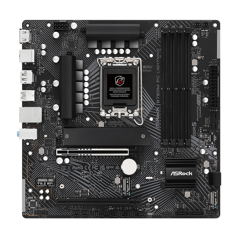 Asrock B760M PG Lightning Intel B760 LGA 1700 micro ATX - 90-MXBM20 ...