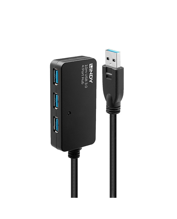 Lindy 43159 hub & concentrateur USB 3.2 Gen 1 (3.1 Gen 1) Type-A 5000 Mbit/s Noir