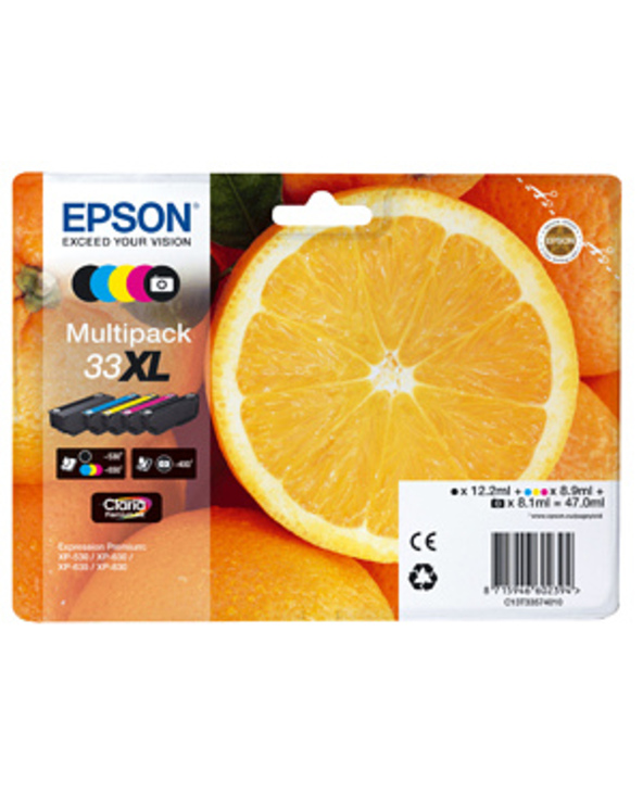 Epson Oranges C13T33574010 cartouche d'encre 1 pièce(s) Original Photo noire Epson Oranges C13T33574010 cartouche d'encre 1 pièce(s) Original Photo noire