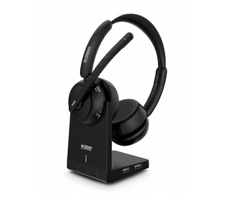 Urban Factory MOVEE MAX Casque Sans fil Arceau Jouer USB Type-A Bluetooth Socle de chargement Noir