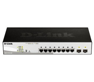 D-Link DGS-1210-08P Géré L2 Gigabit Ethernet (10/100/1000) Connexion Ethernet, supportant l'alimentation via ce port (PoE) Noir