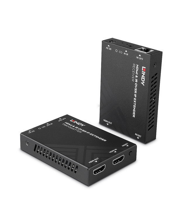 Lindy 38398 extension audio/video Émetteur et récepteur AV Noir