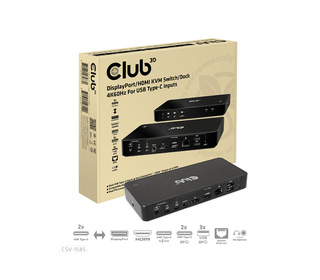 CLUB3D CSV-1585 commutateur écran, clavier et souris Noir