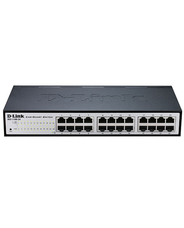 D-Link DGS-1100-24V2 Géré L2 Gigabit Ethernet (10/100/1000) 1U Noir, Gris