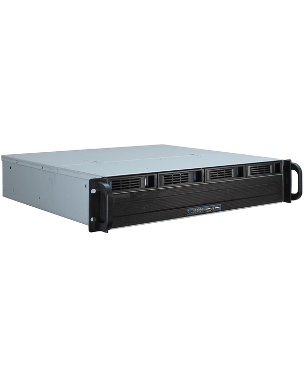 Inter-Tech IPC 2U-2404S Support Noir, Argent