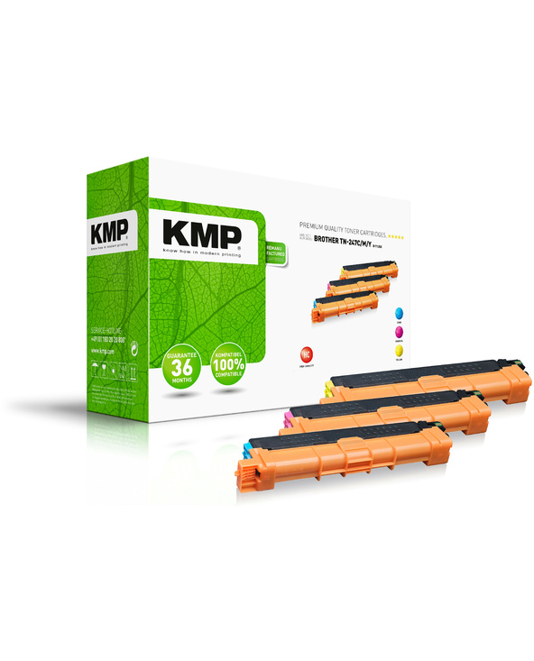 KMP B-T125X Cartouche de toner 3 pièce(s) Compatible Cyan, Magenta, Jaune