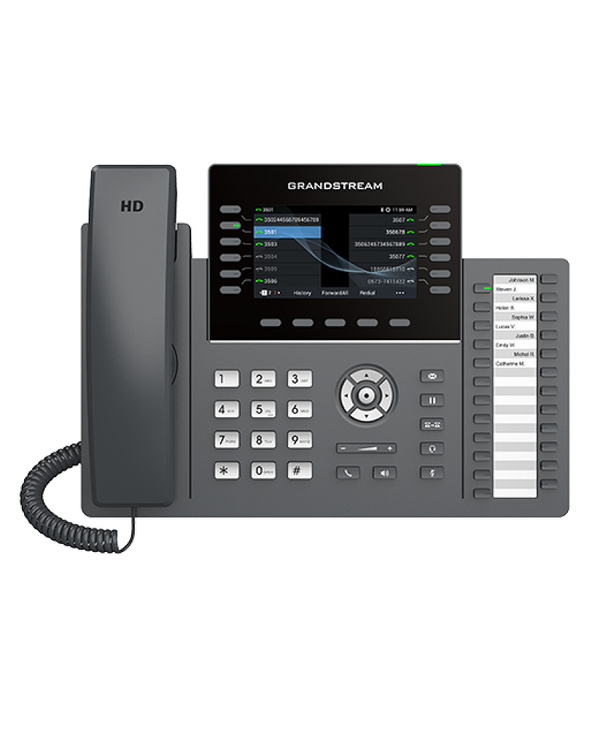 Grandstream Networks GRP2636 téléphone fixe Noir 12 lignes LCD Wifi