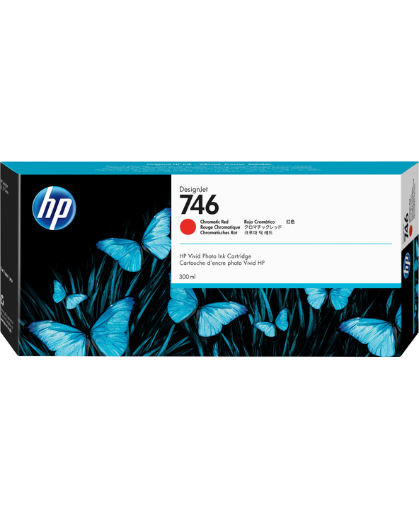 HP Cartouche d'encre DesignJet 746 de 300 ml rouge chromatique
