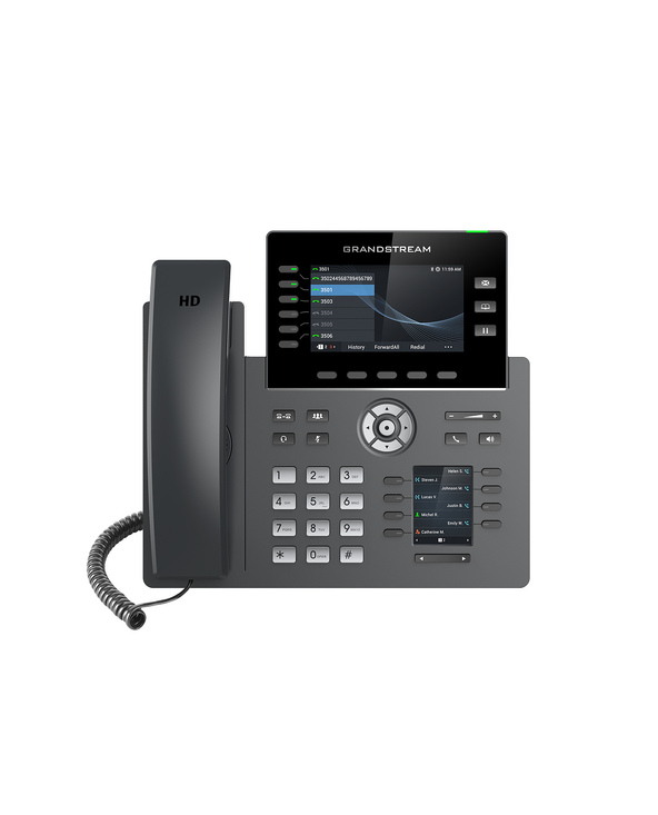 Grandstream Networks GRP2616 téléphone fixe Noir 6 lignes TFT Wifi