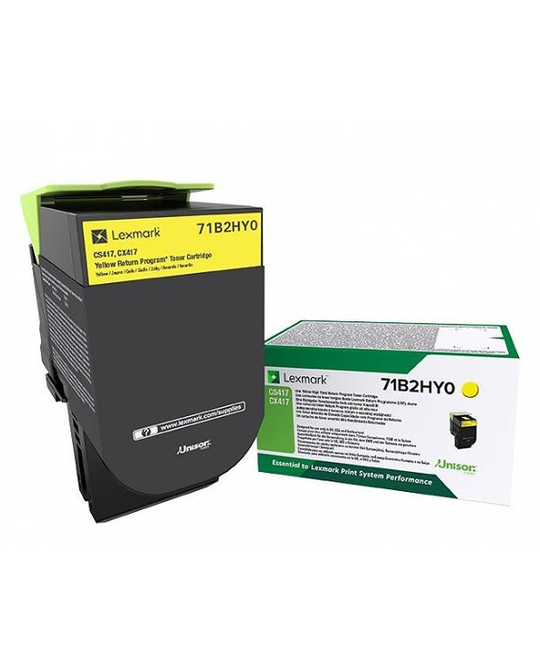Lexmark 71B2HY0 Cartouche de toner 1 pièce(s) Original Jaune